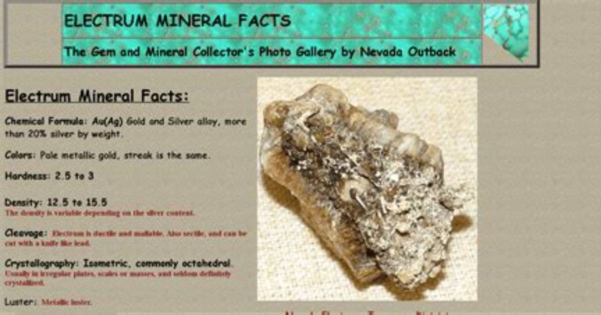 What Does Natural Electrum Look Like?