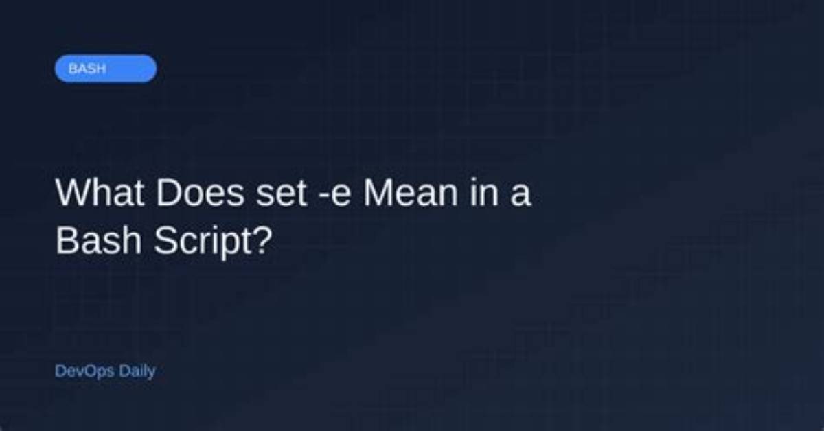 What Does "-Ne" Mean in Bash?