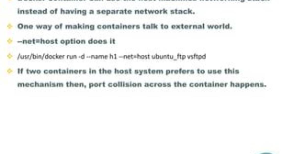 What Does --Net=Host Option in Docker Command Really Do?