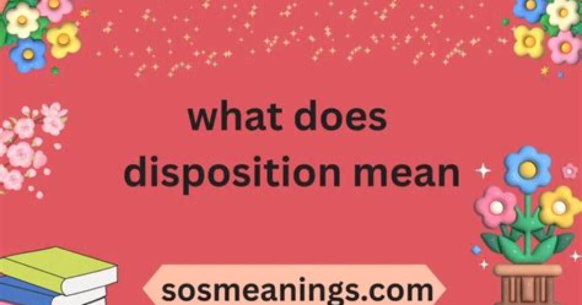 What Does No Disposition Mean