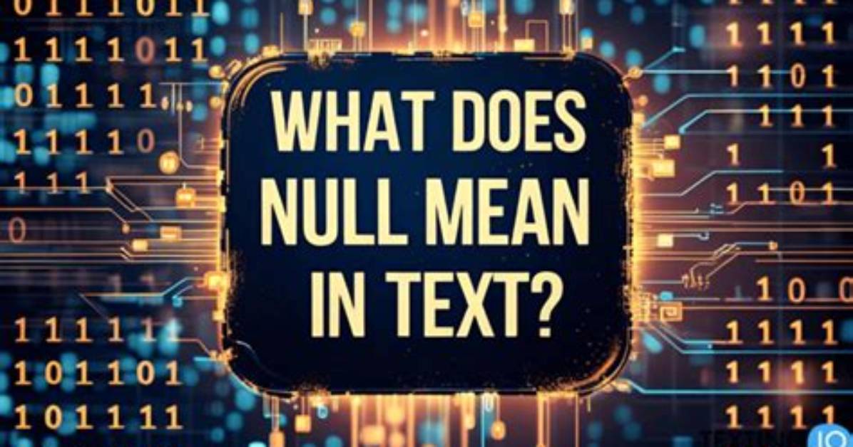What Does Null Mean? [Duplicate]