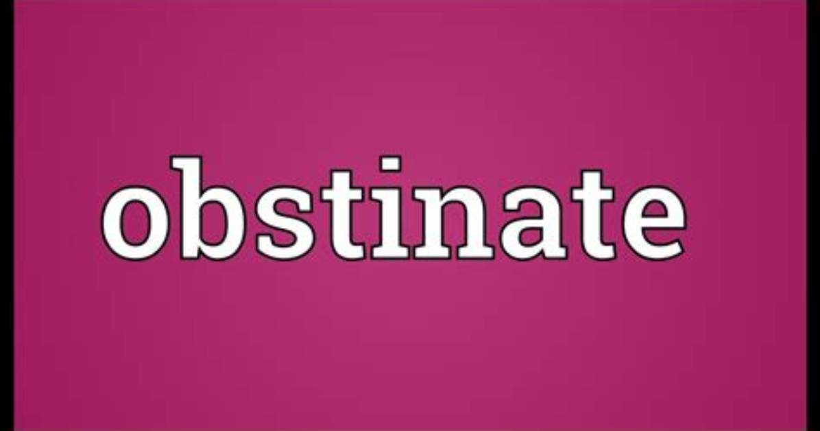 What Does Obstinate Condolement Mean?
