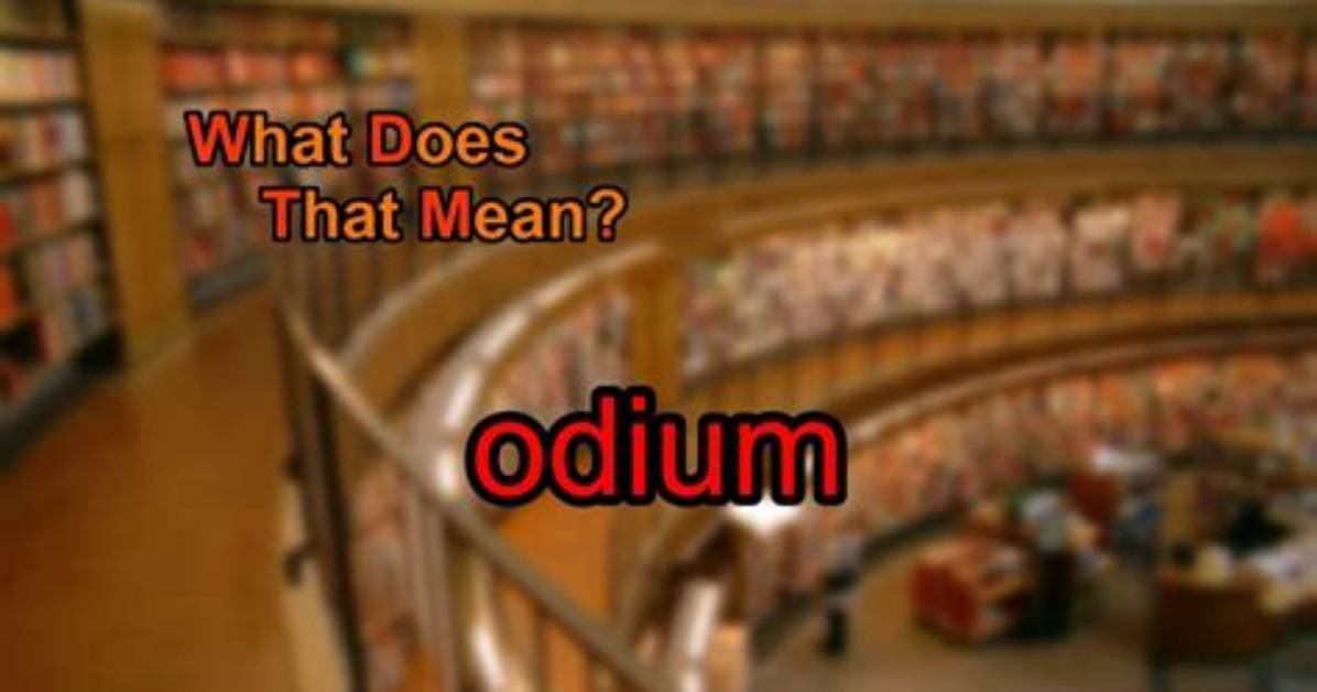 What Does Odium Mean?