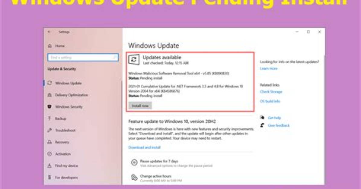 What Does Pending Install Mean on Windows Update?