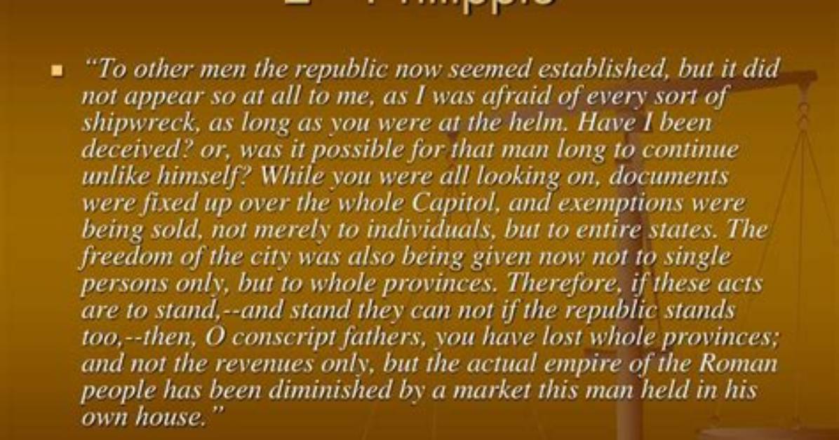What Does Philippic Mean?