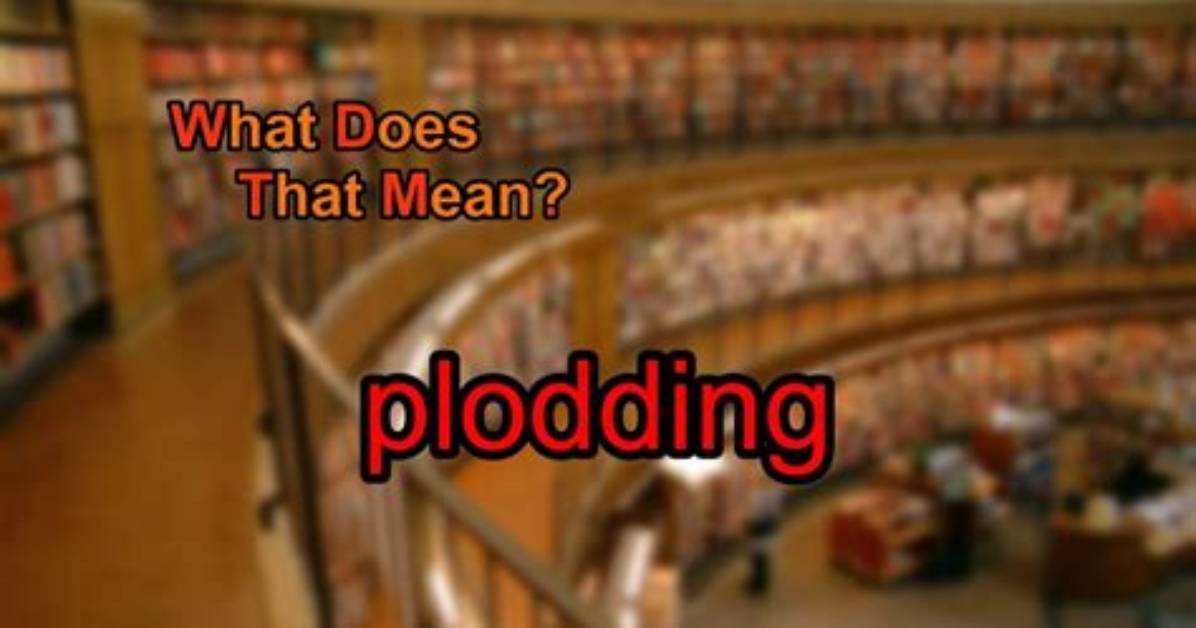 What Does Plodding Mean