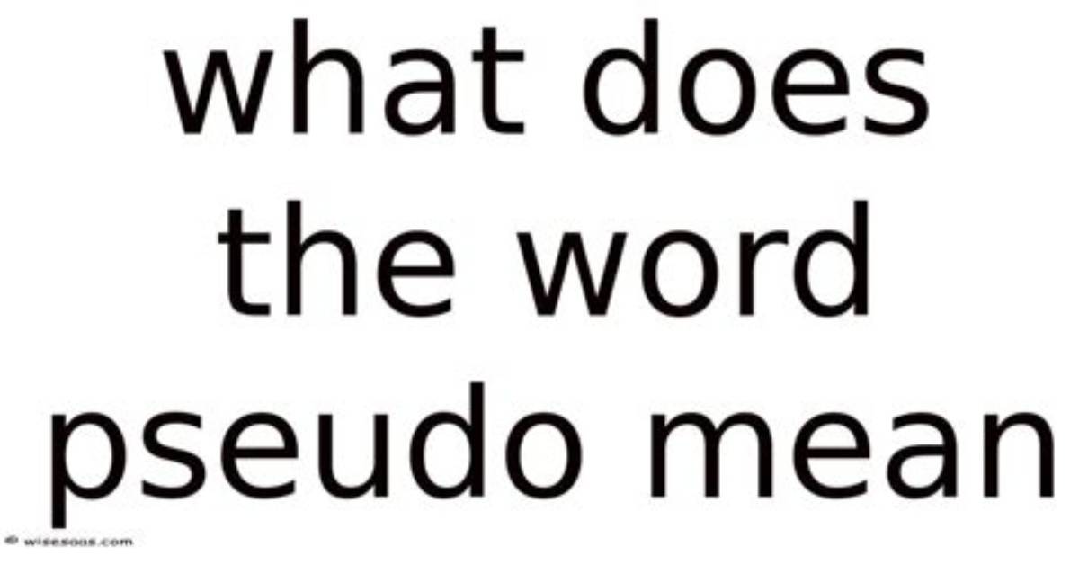 What Does Pseudo Historical Mean?