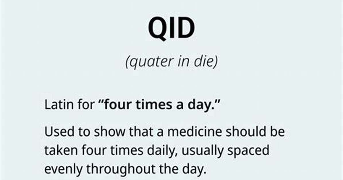 What Does Qid Mean?
