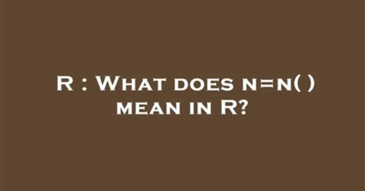 What Does \R and \N Mean?