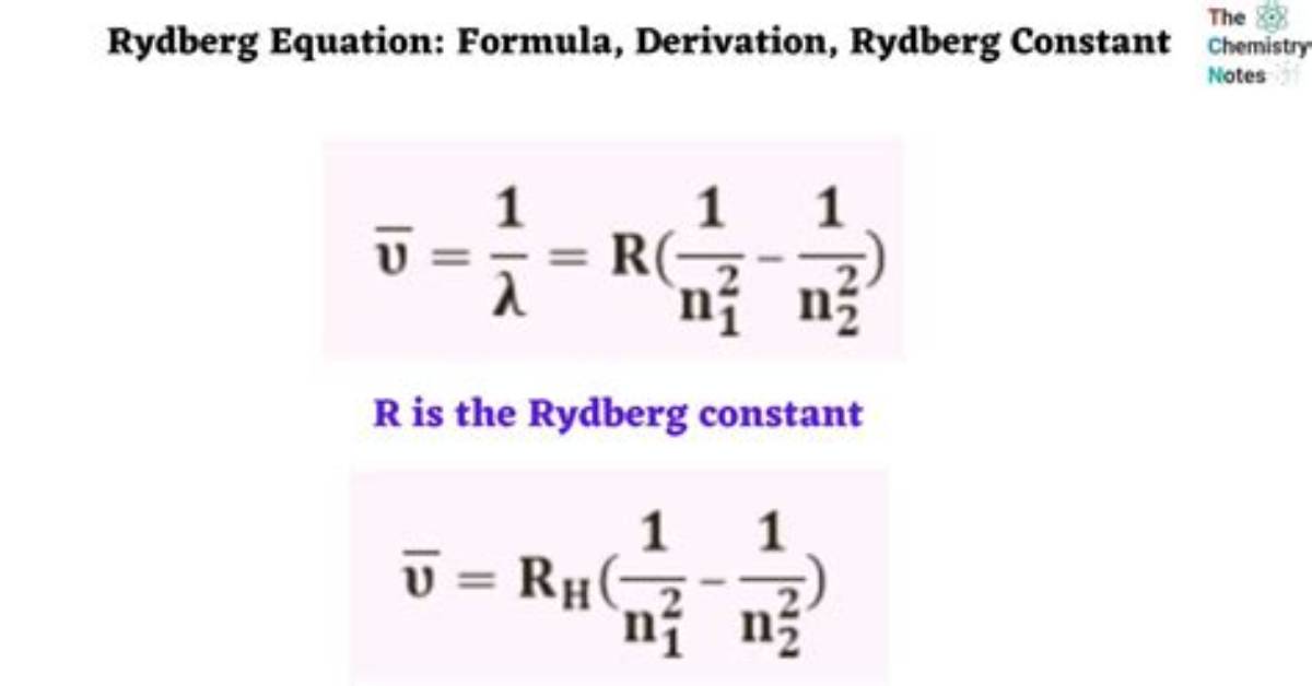 What Does R Equal in Rydberg Equation