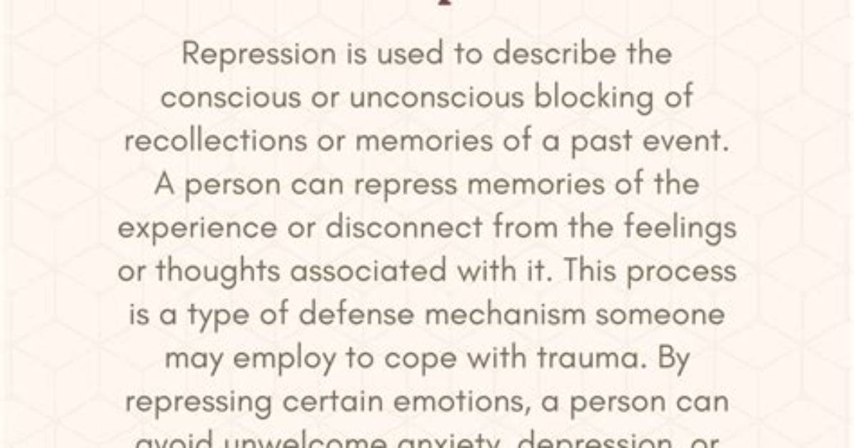 What Does Repressing Memories Mean?