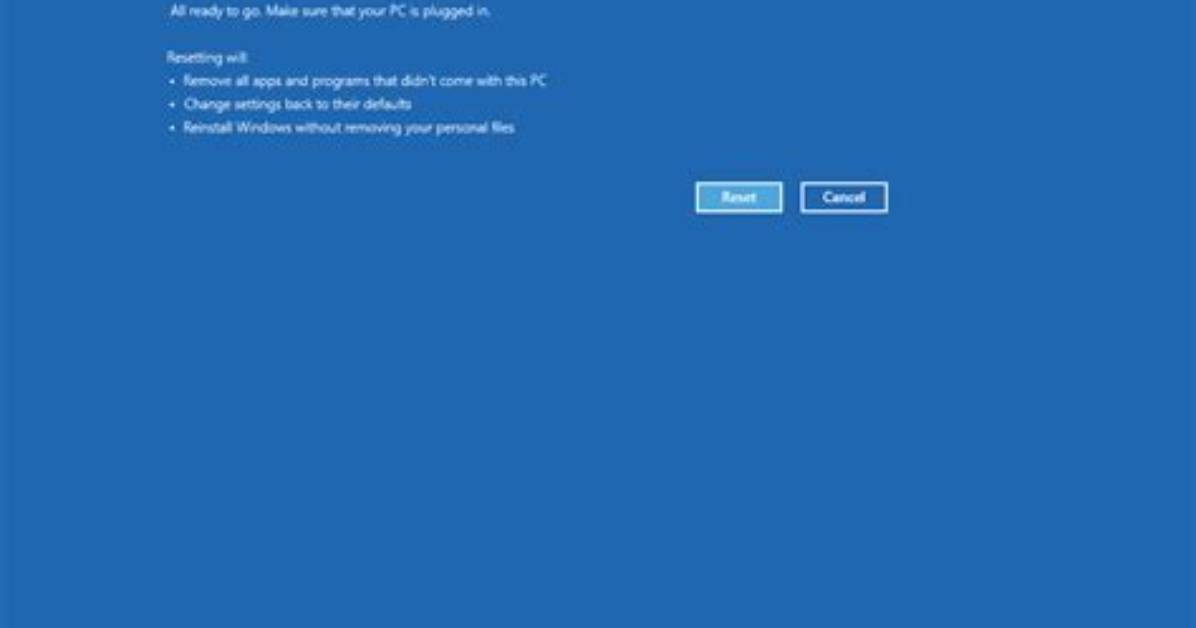 What Does Reset Pc Do in Windows 10?