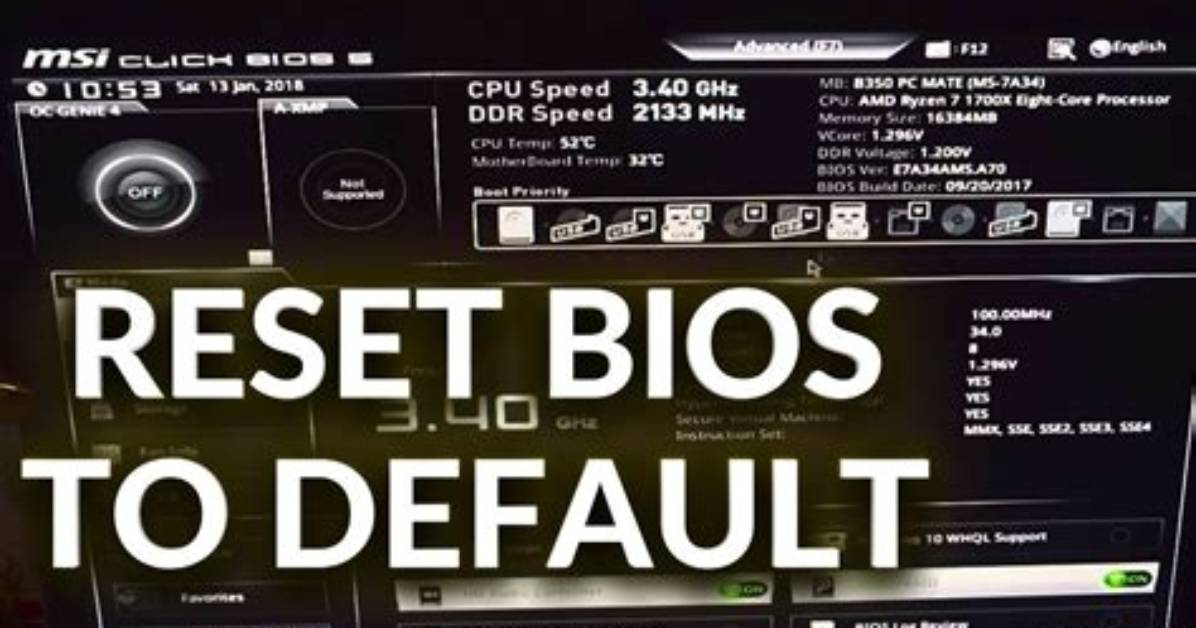 What Does Resetting Bios to Default Do?