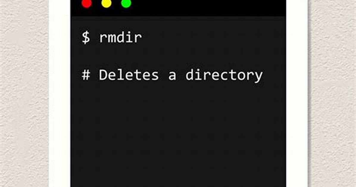 What Does Rmdir Do in Linux?
