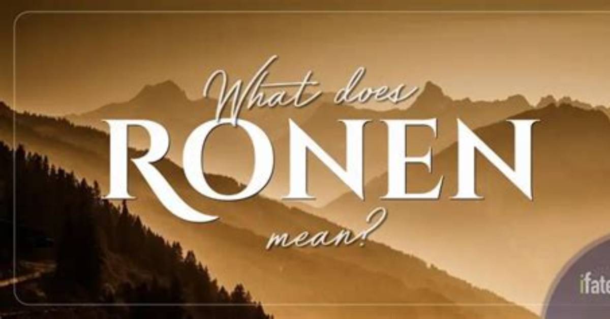 What Does Ronen Mean?