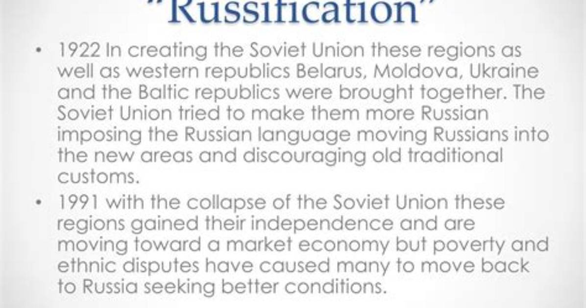 What Does Russification Mean?