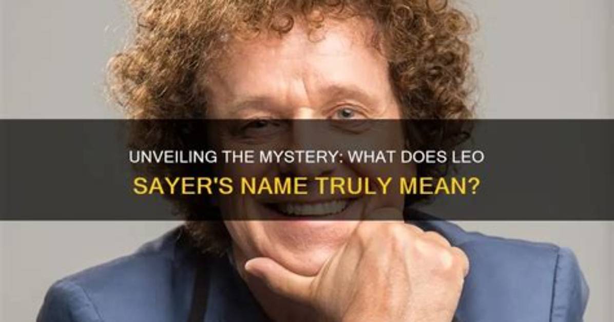 What Does Sayer Mean?