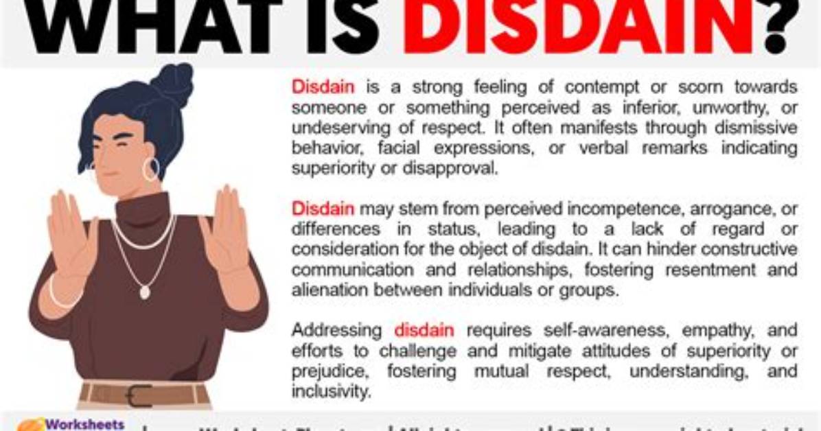 What Does Self Disdain Mean?