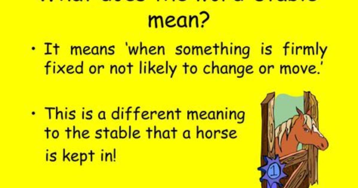 What Does Serious but Stable Mean?