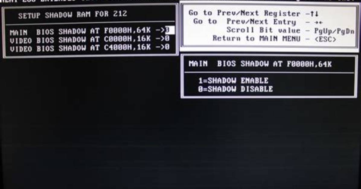 What Does Shadowed Bios Mean?