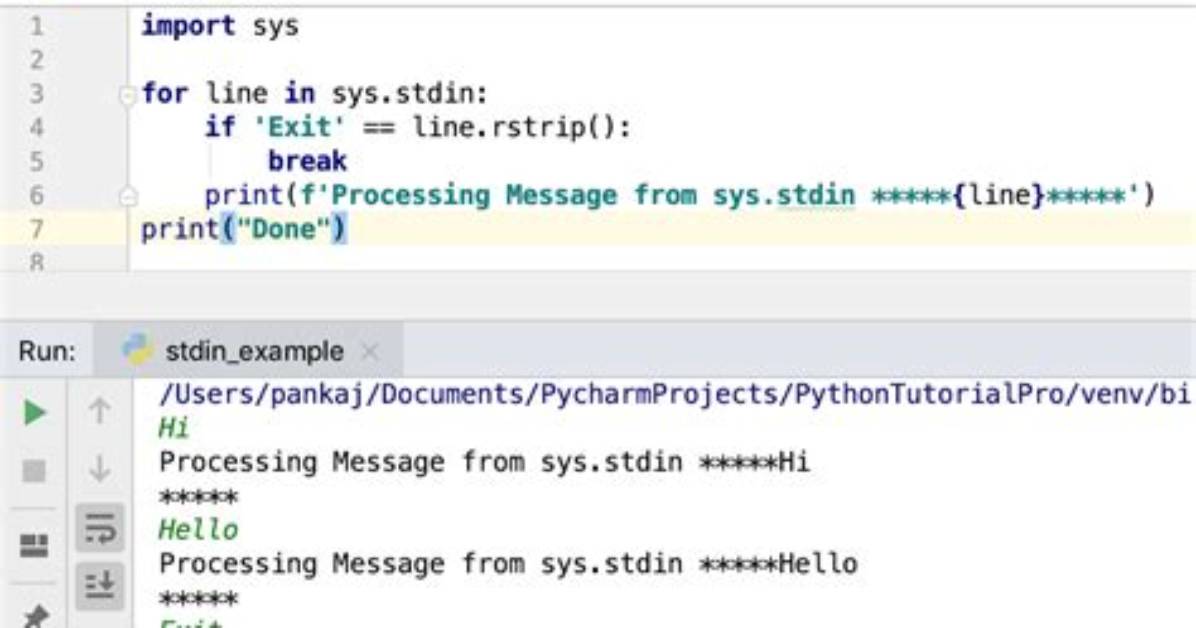 What Does Sys. Stdin Read?