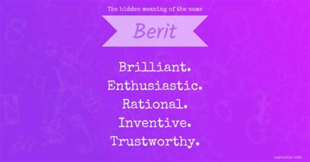 What Does the Name Berit Mean?