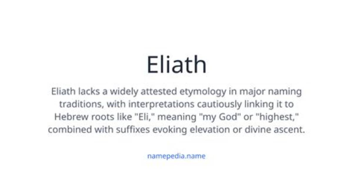 What Does the Name Eliath?