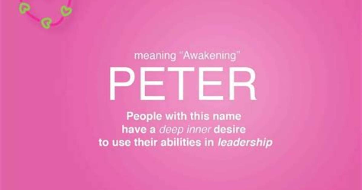 What Does the Name Peter Mean in Hebrew