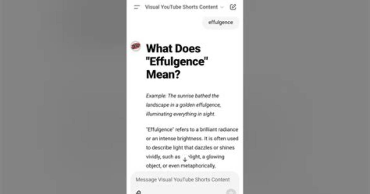 What Does the Word Effulgence Mean?