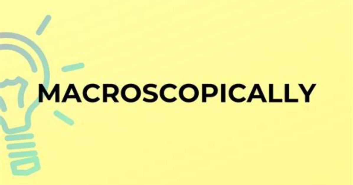 What Does the Word Macroscopically Meaning?