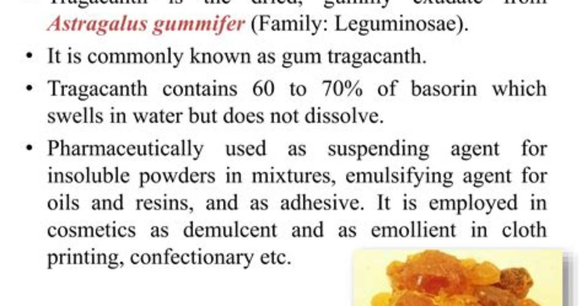 What Does Tragacanth Mean?