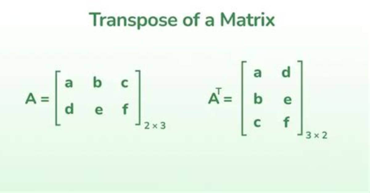 What Does Transposing a Matrix Do?
