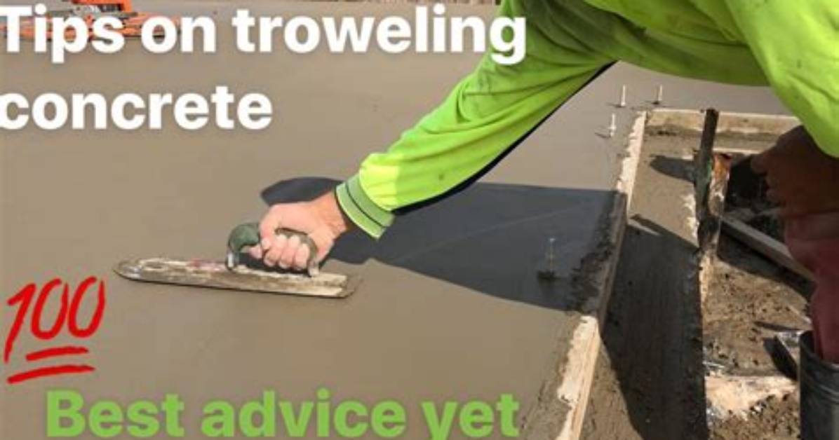 What Does Troweling Concrete Do?