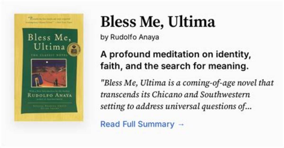 What Does Ultima Do in Bless Me Ultima