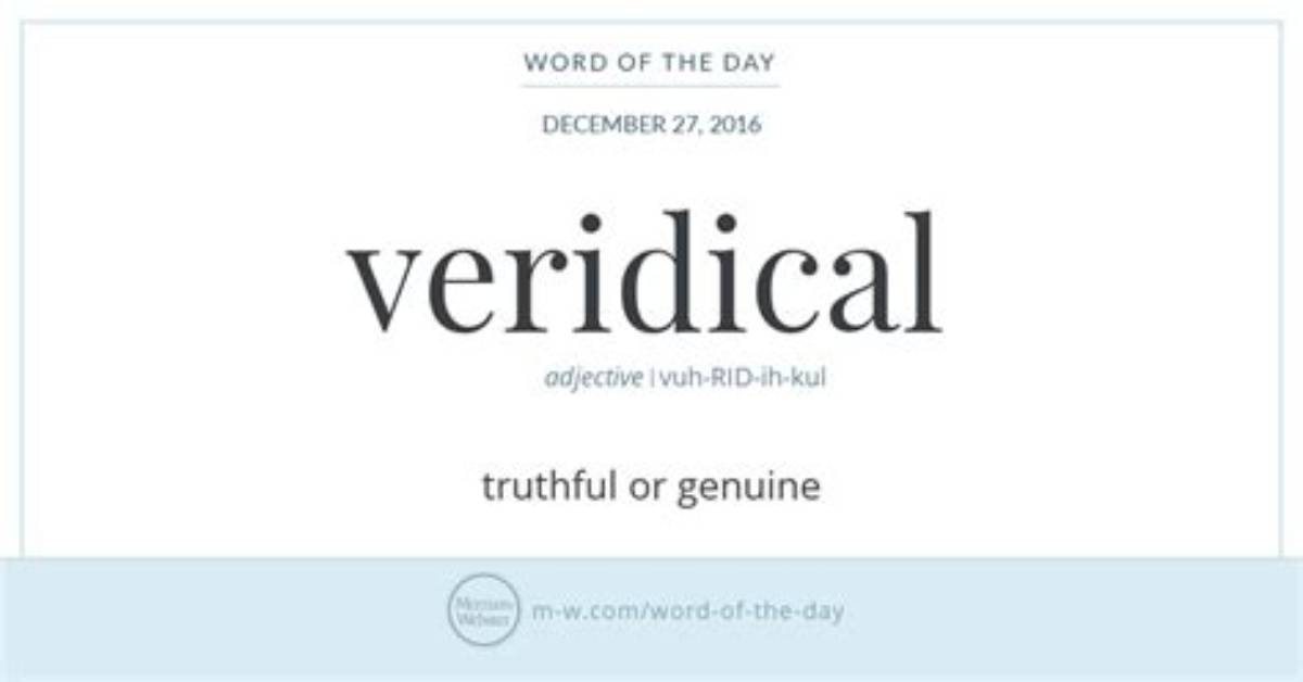 What Does Veridical Mean?