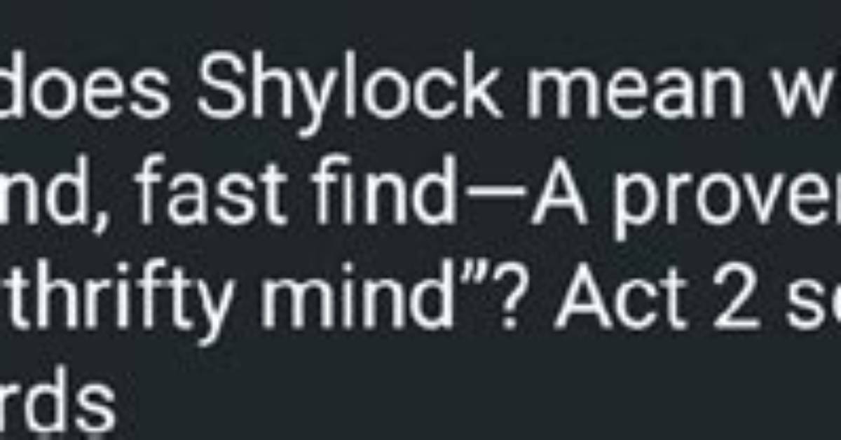 What Does Word Shylock Mean