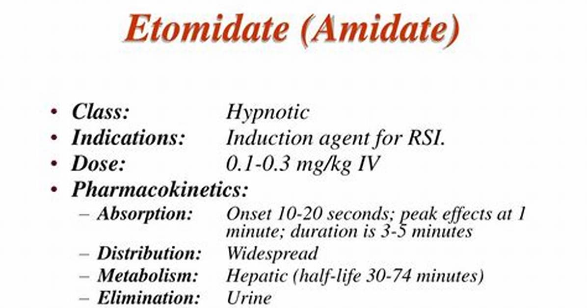 What Drug Class Is Amidate?