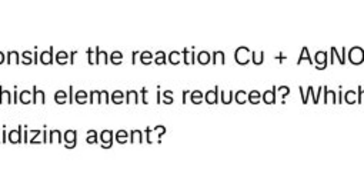 What Element Is Agno3?