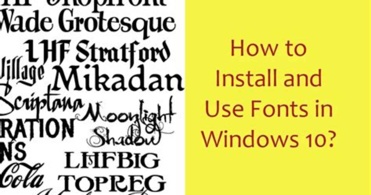 What Fonts Does Windows 10 Use?