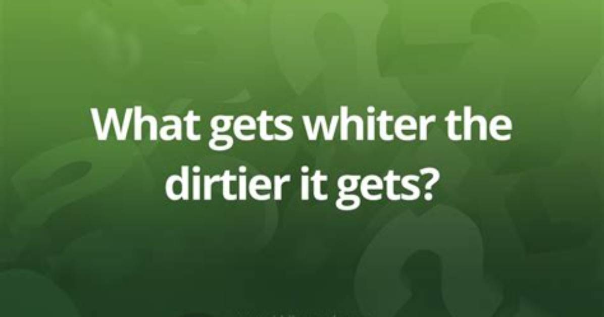 What Gets Whiter the Dirtier It Gets? -Word Riddles Level 193