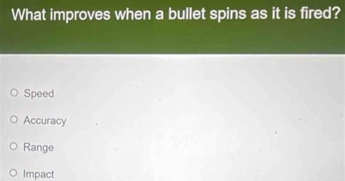 What Improves When a Bullet Spins as It Is Fired
