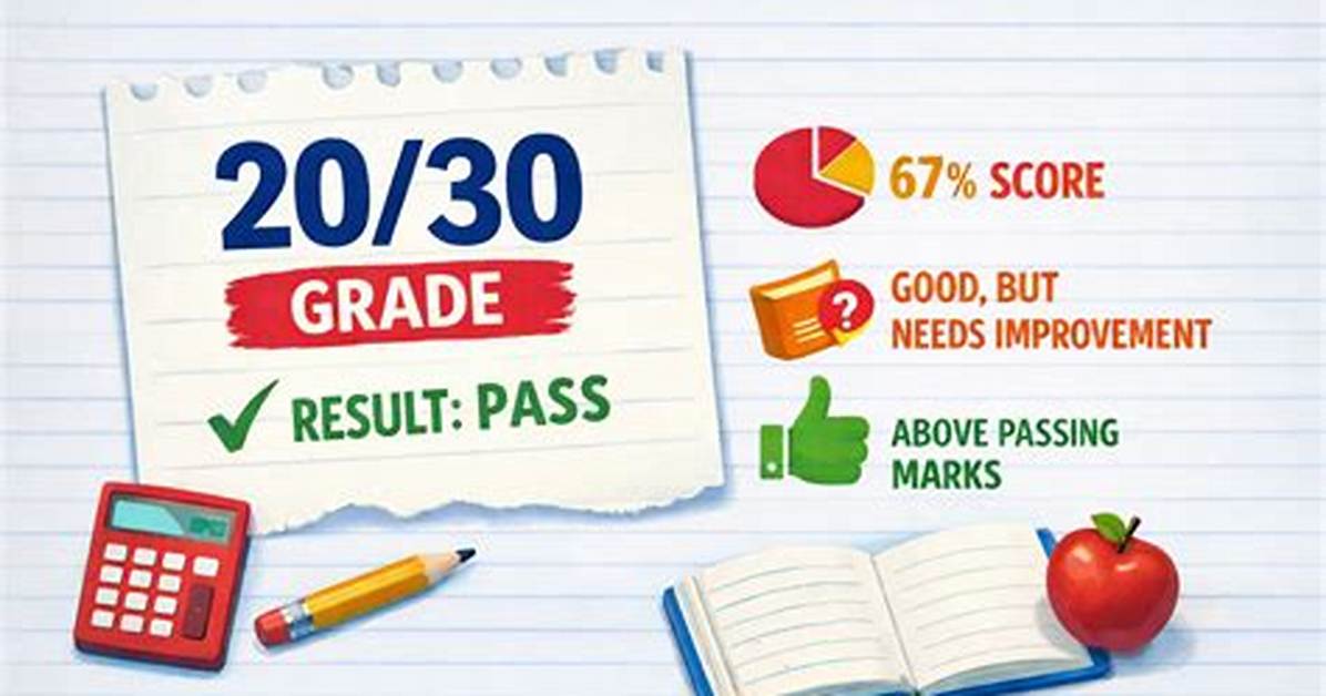What Is 20 30 as a Grade? Check This out – 19 out of 30 as a Grade