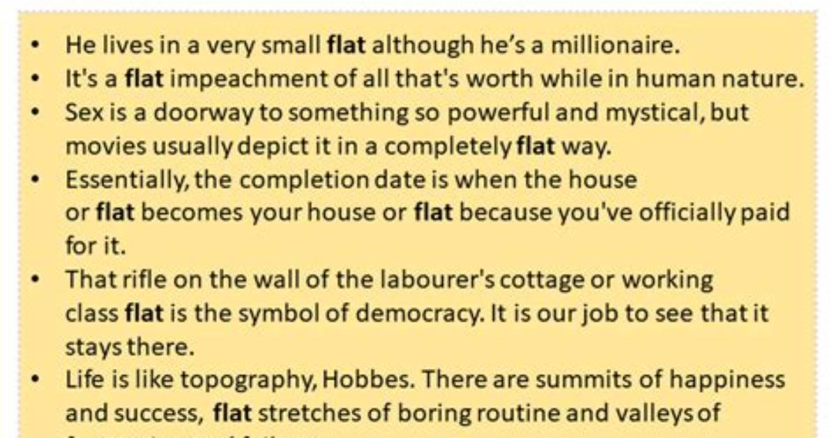 What Is a 3 Flat Sentence