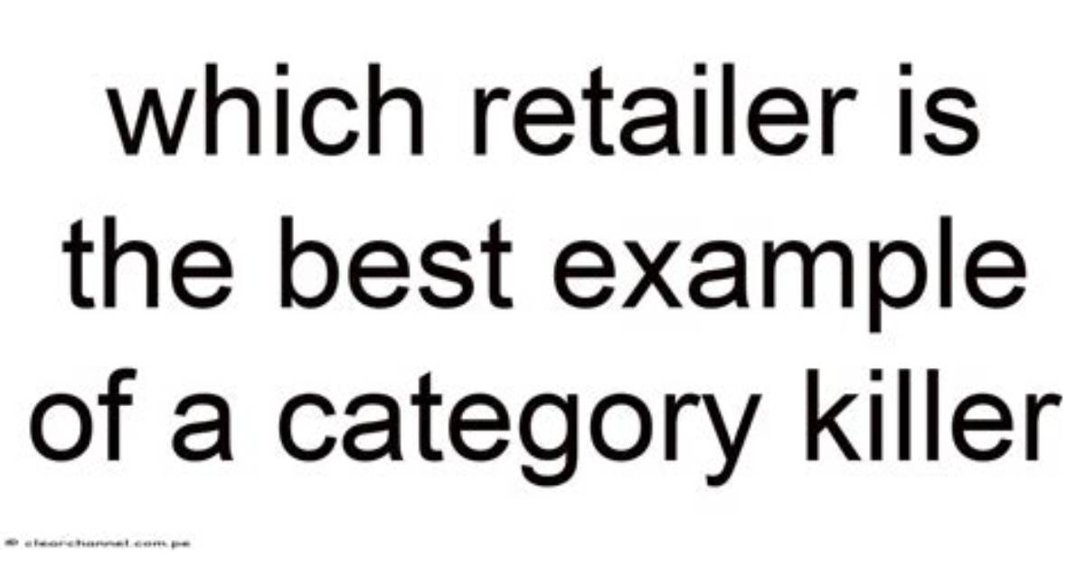 What Is a Category Killer Example