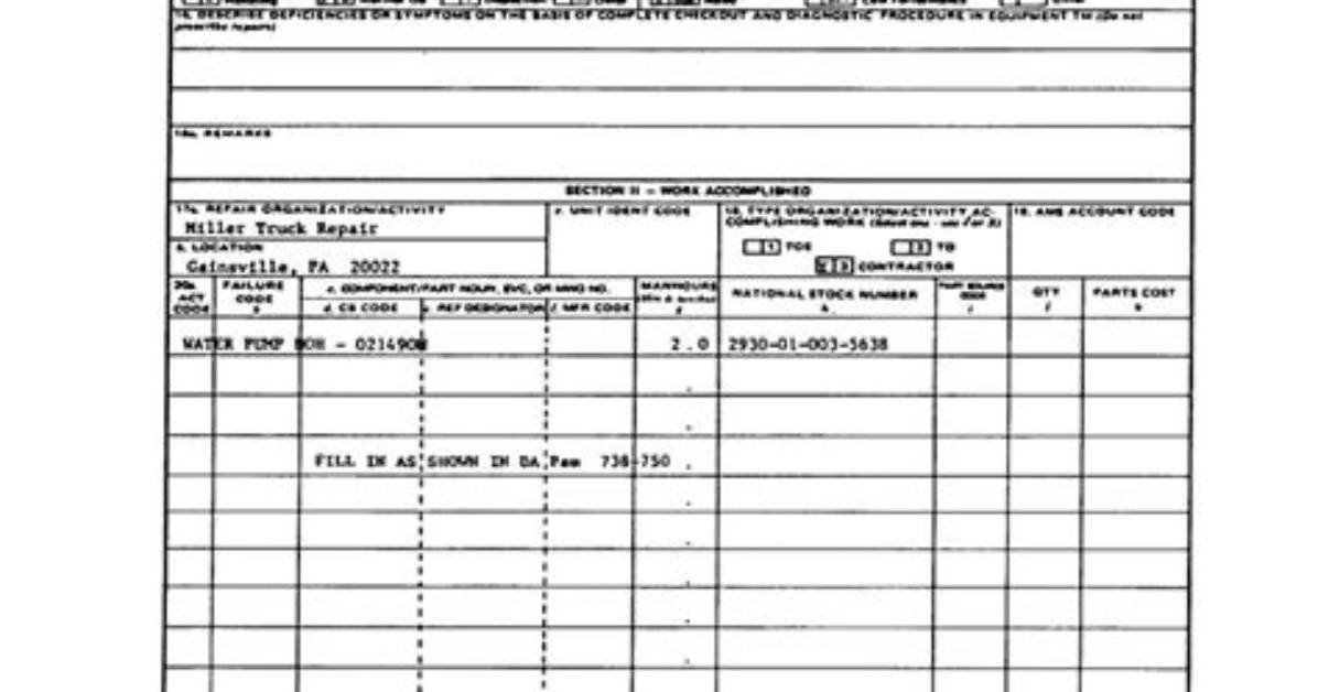 What Is a Da Form 5990 E