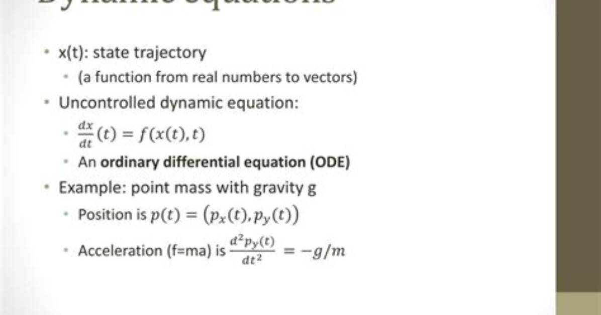 What Is a Dynamic Equation