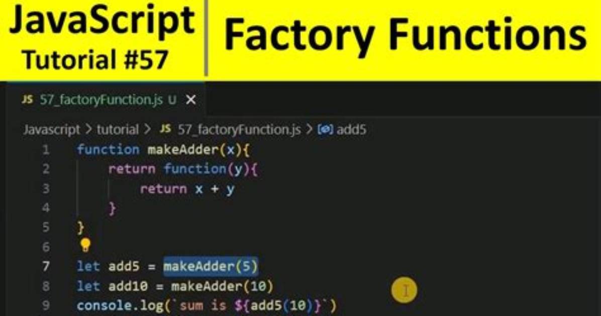 What Is a Factory Function Javascript