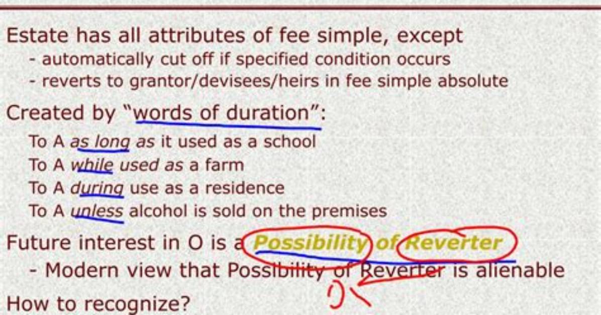 What Is a Fee Simple Determinable