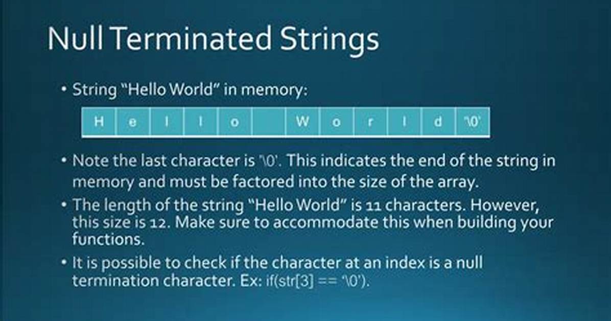 What Is a Null-Terminated String?