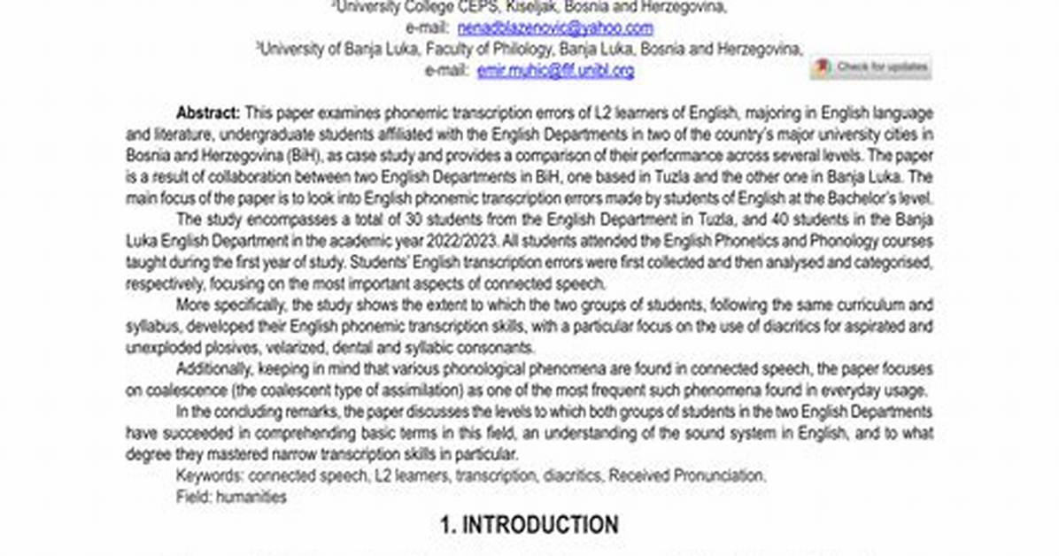 What Is a Phonemic Error